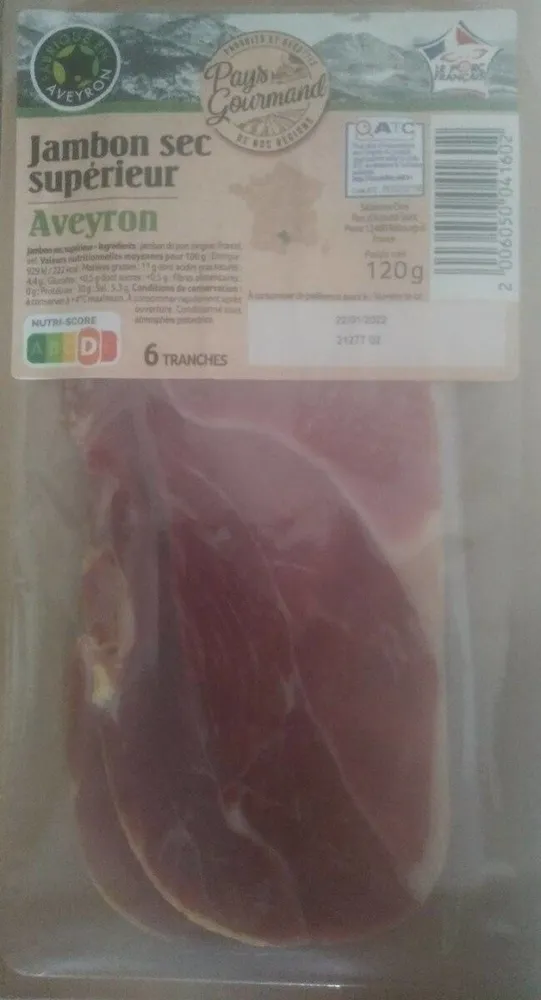 Jambon sec supérieur Aveyron