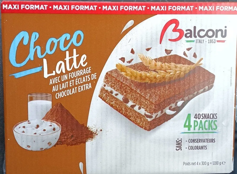 Choco latte - mini génoise fourrée