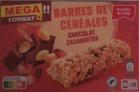 Barres de céréales chocolat cacahuètes