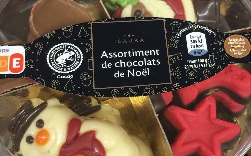 Assortiment de chocolats de noël