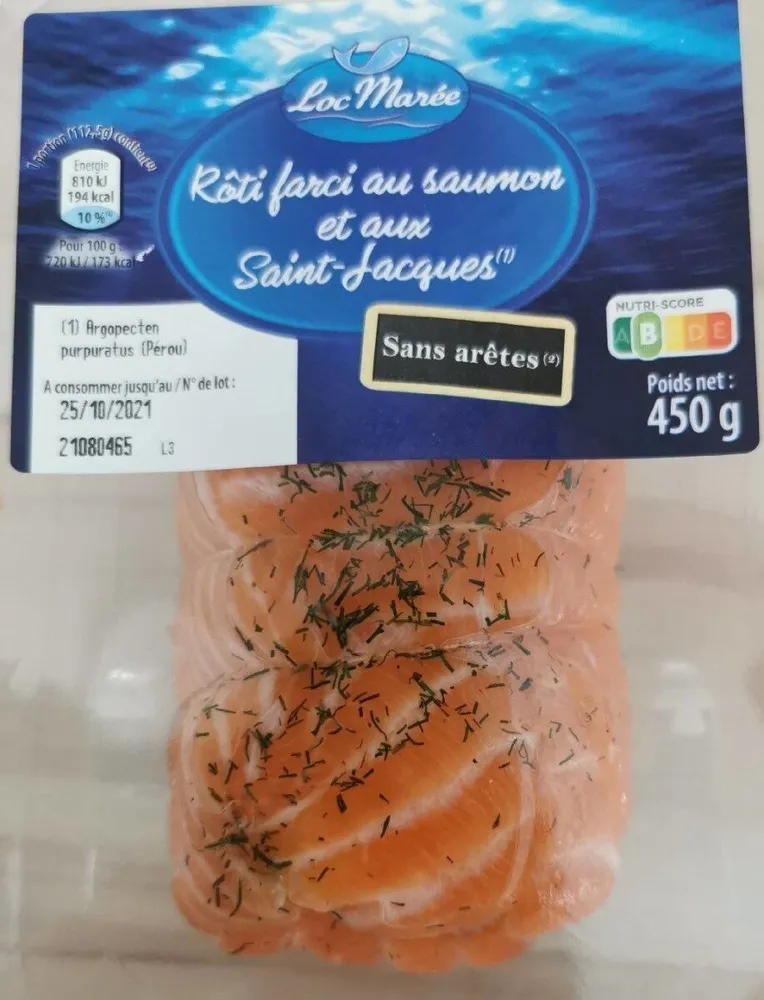 Rôti farci au saumon et aux Saint Jacques