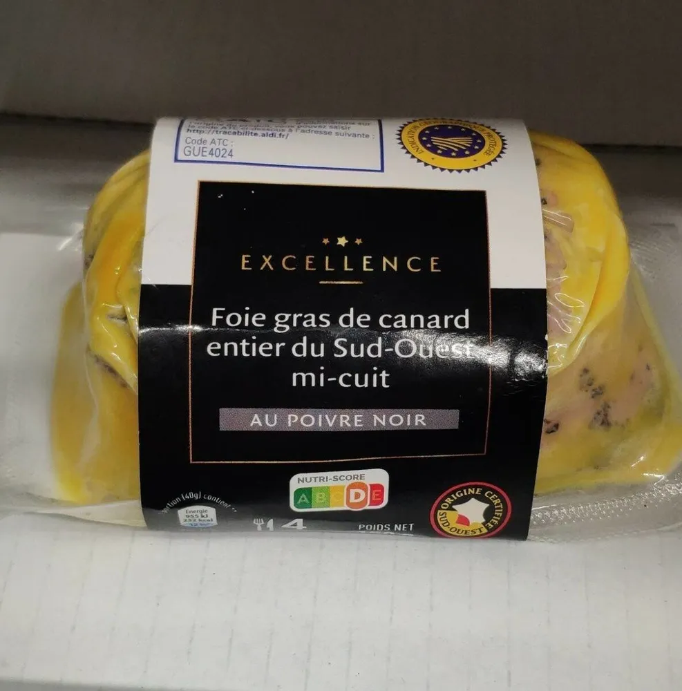 Foie gras de canard entier du Sud-Ouest mi-cuit
