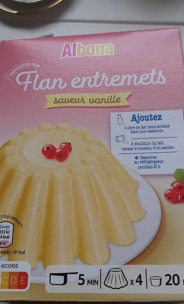 Flan entremets