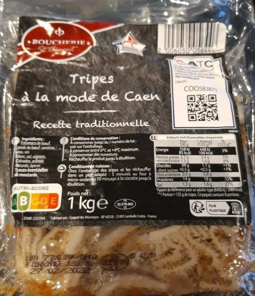 Tripes a la mode de caen
