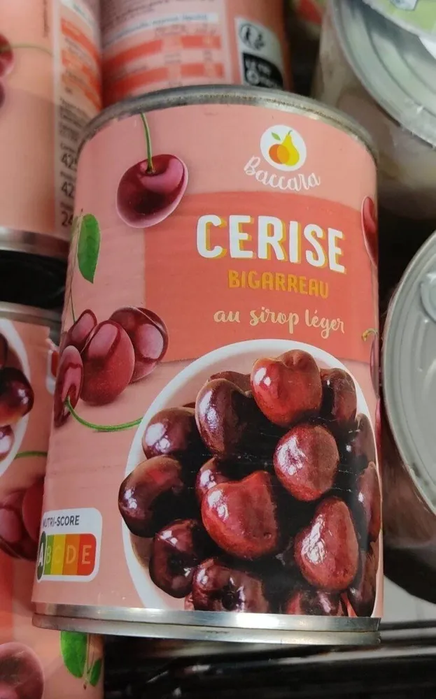 Cerise bigarreaux au sirop léger