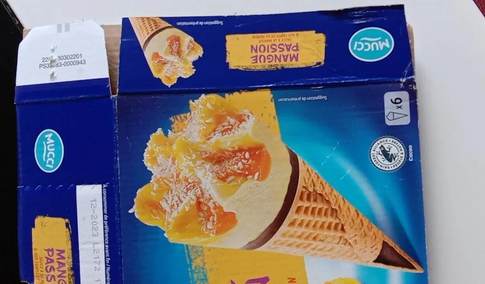 Glace a la mangue passion