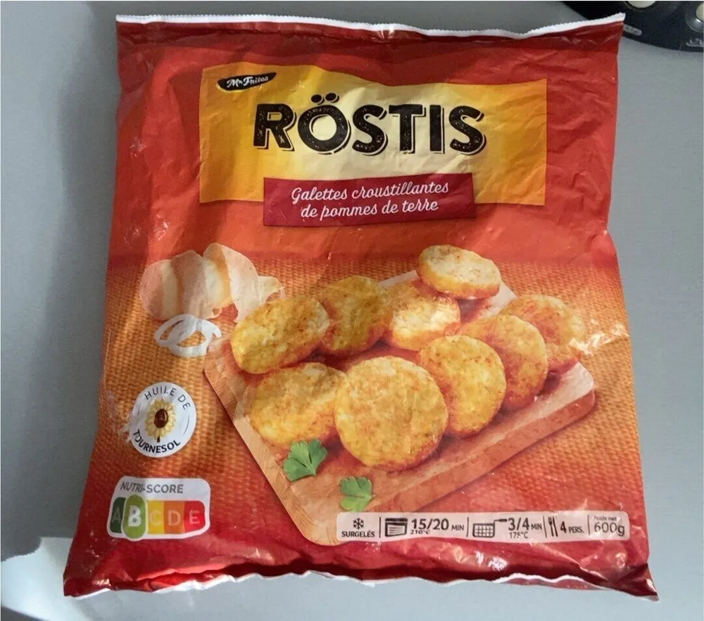 RÖSTIS Gallettes croustillantes de pommes de terre