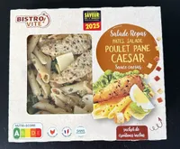 Salade repas poulet pane caesar