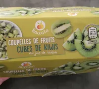 Coupelle de fruits cubes de kiwi au jus de raisin