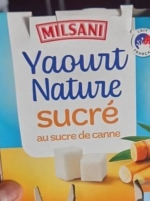 Yaourt nature sucré au sucre de canne