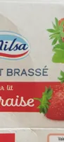 yaourt brassé sur lit de fraises
