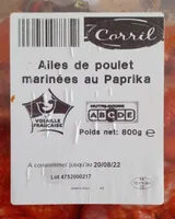 Ailes de poulet marinées au paprika