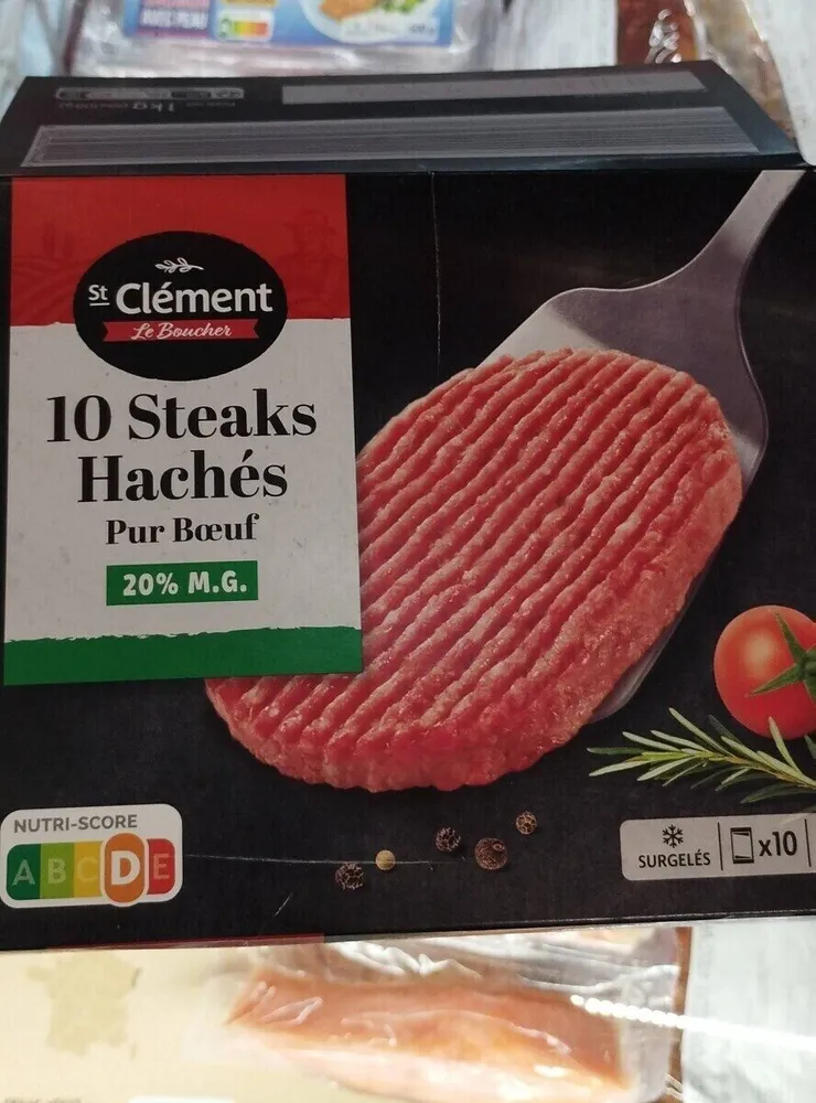 10 steaks hachés pur boeuf 20% MG