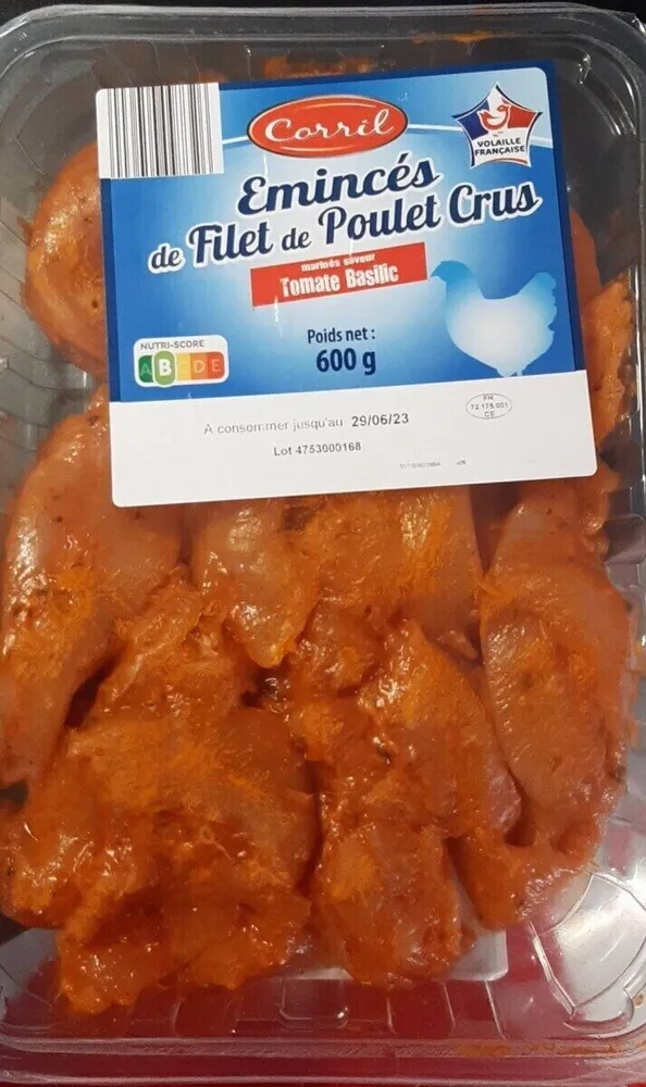 Émincés de filet de poulet marinés