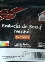 Émincé de boeuf marinés au poivre