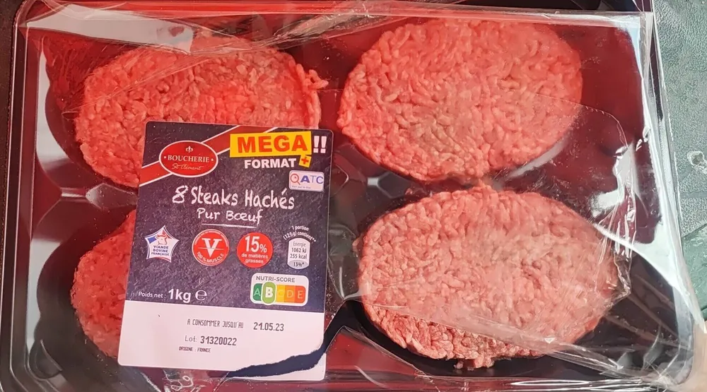 8 steaks hachés pur boeuf