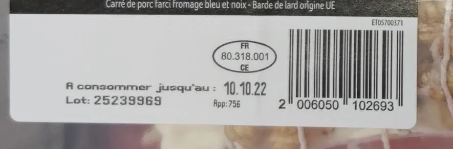 Rôti de porc farci bleu et noix