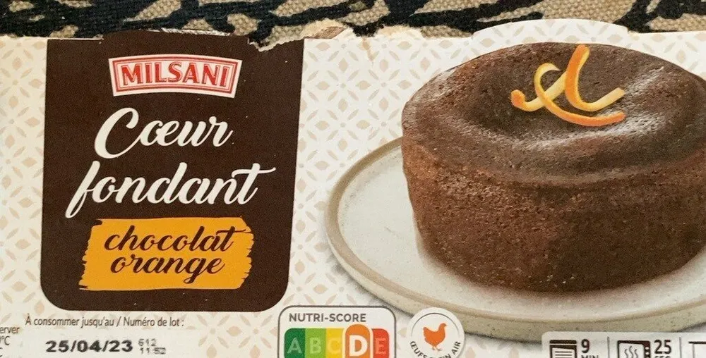 Coeur fondant chocolat orange