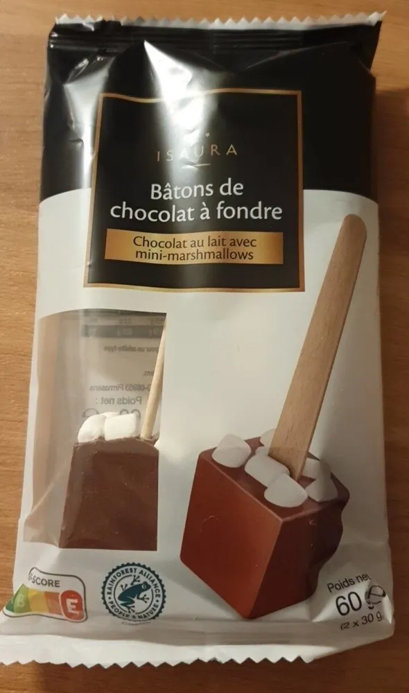Bâtons de chocolat à fondre