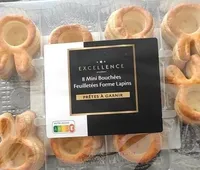 8 mini bouchées feuilletées forme lapin