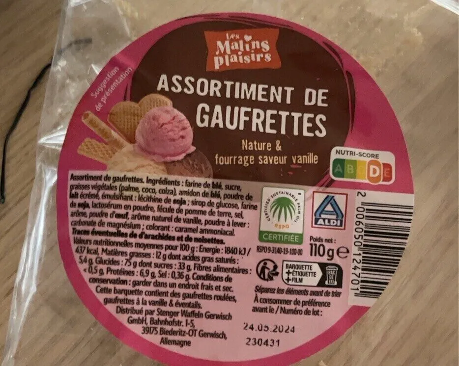 Assortiment de gaufrettes