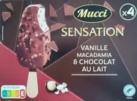 Glace Sensation Vanille Macadamia Chocolat au lait MUCCI