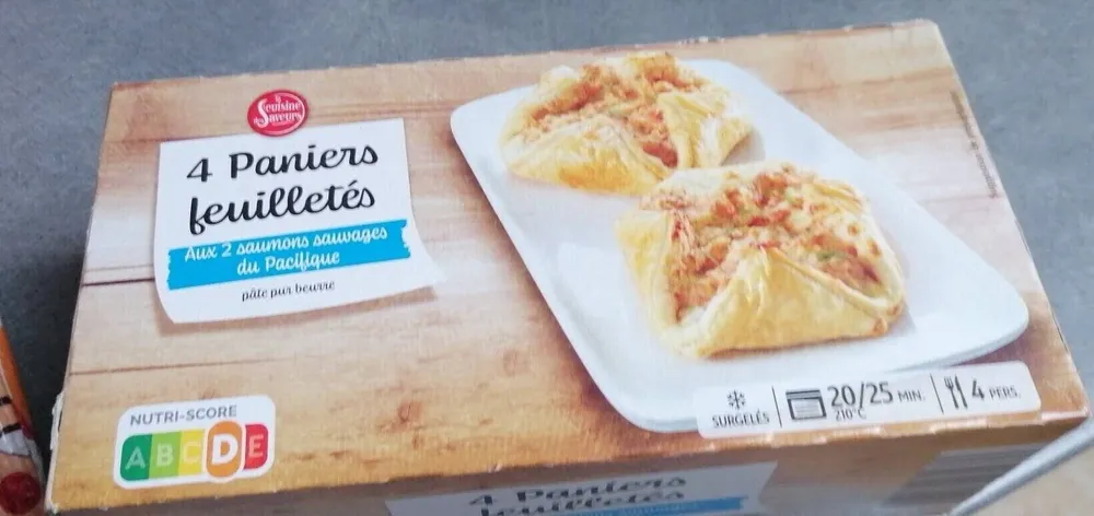 Paniers feuilletés aux 2 saumons