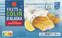 Filets de colin d'alaska façon fish & chips