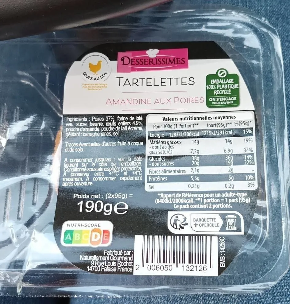 Tartelettes amandine aux poires
