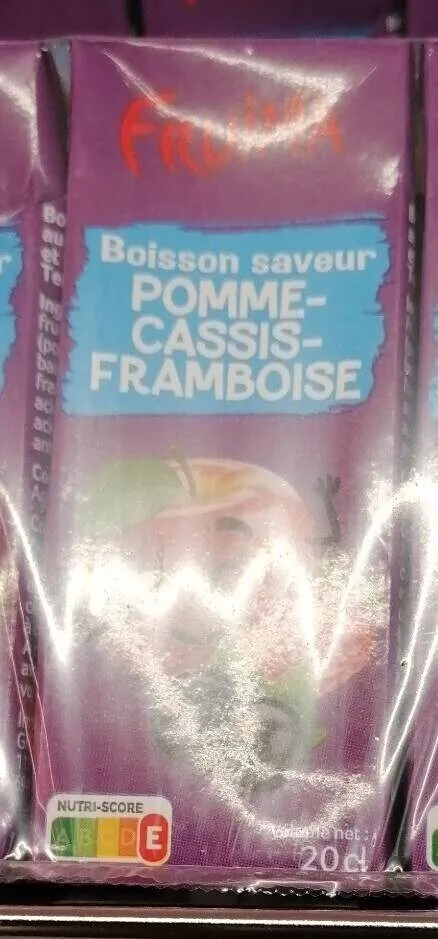 Boisson saveur pomme cassis framboise