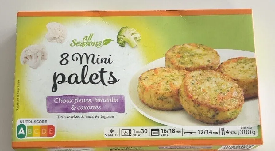 Mini palets choux fleurs, brocolis & carottes