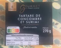 Tartare de concombre et surimi