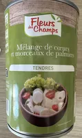 Mélange de coeurs et morceaux de palmiers