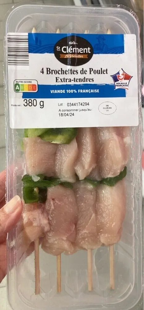 Brochettes de poulet