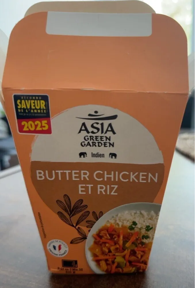 Poulet curry vert et riz