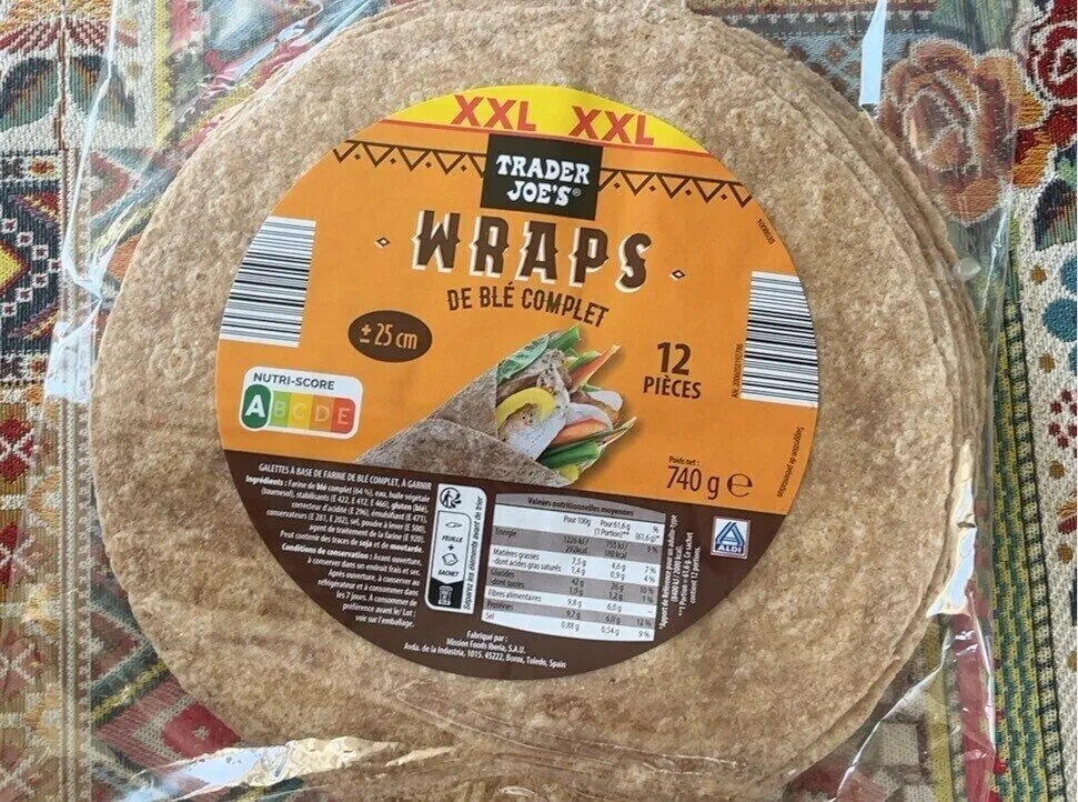 Wraps de blé complet