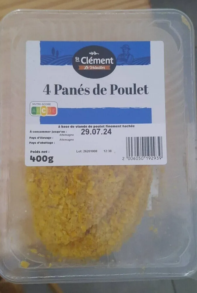 Panés de poulet