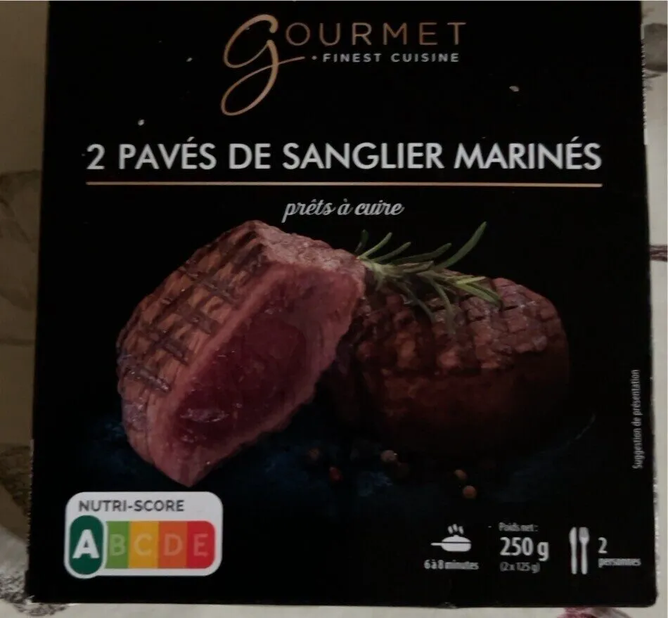 2 pavés de sanglier marinés
