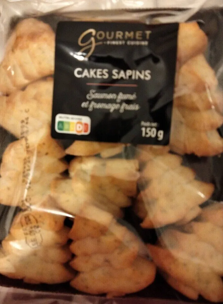 Cakes sapins saumon fumé et fromage frais