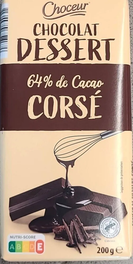 Chocolat dessert  64% cacao corsé
