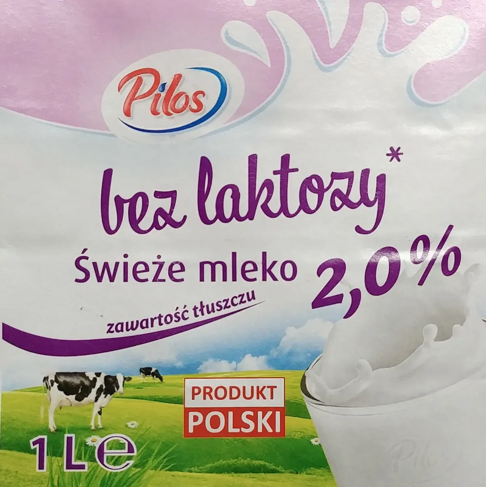 Mleko świeże bez laktozy 2% tłuszczu