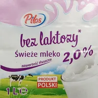 Mleko świeże bez laktozy 2% tłuszczu