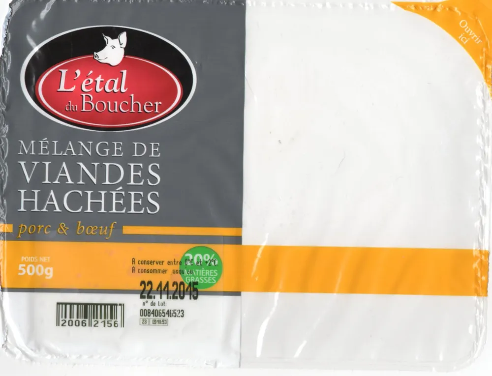 Mélange de Viandes hachées porc & boeuf