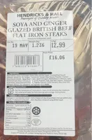 Soya and ginger flat iron steaks