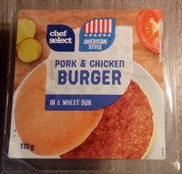 Chef Select Pork & Chicken Burger in a wheat bun