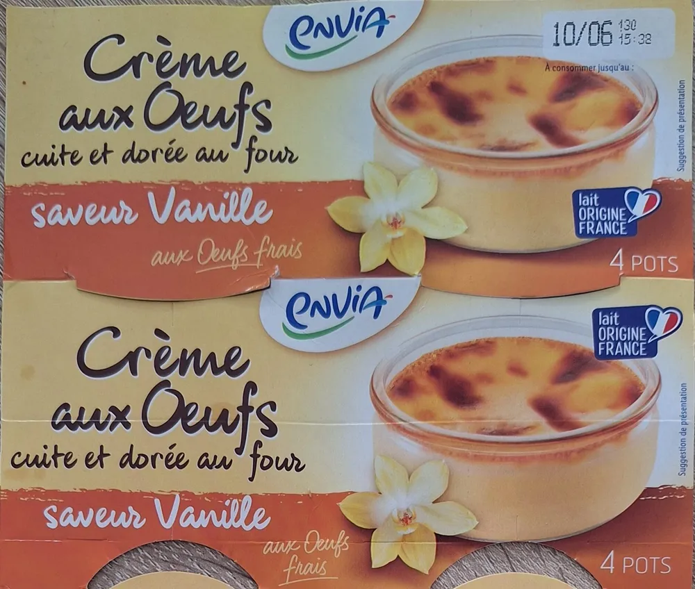 Crème aux oeufs saveur vanille 4 x 100 g