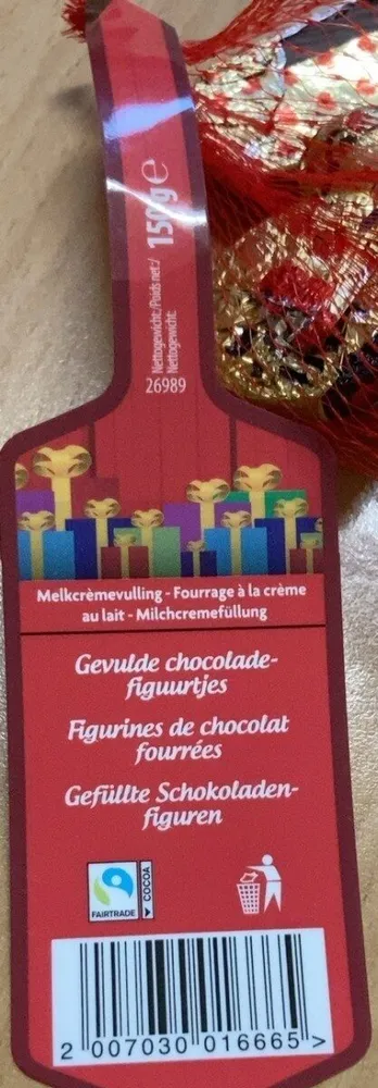 Figurines de chocolat fourées
