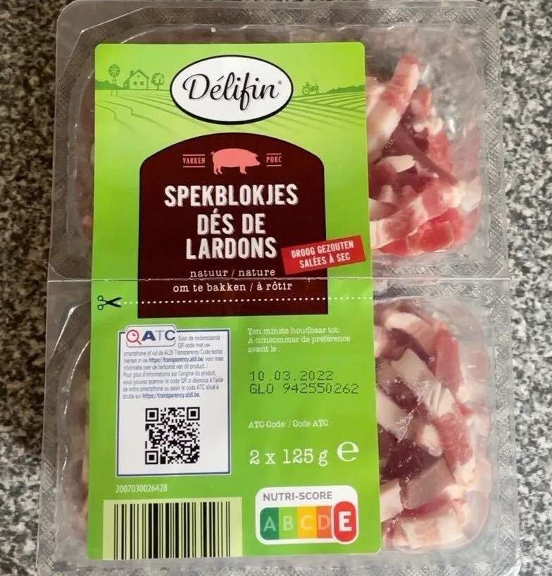 Spekblokjes/Dés de lardons