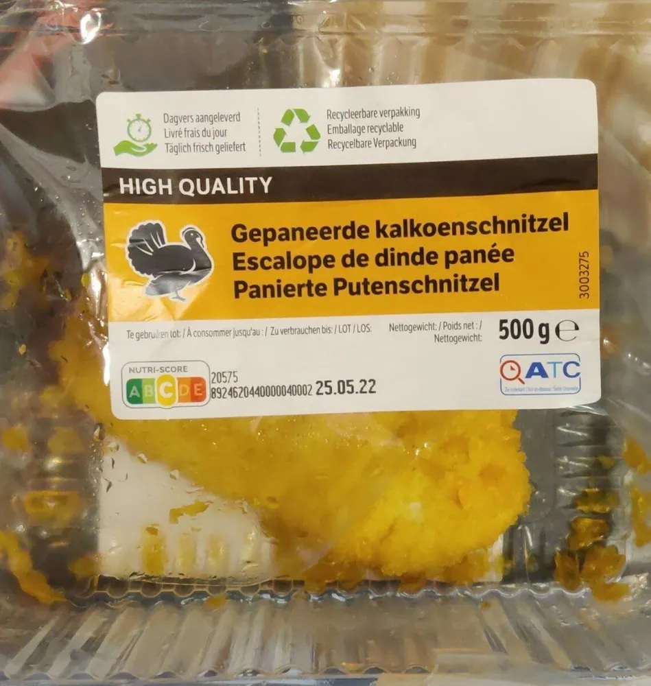Escalope de dinde pannée