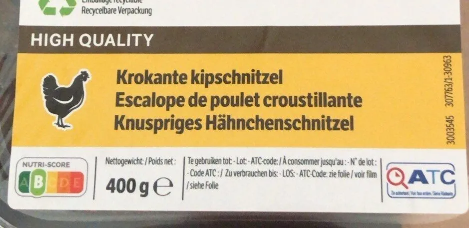 Escalope de poulet croustillant